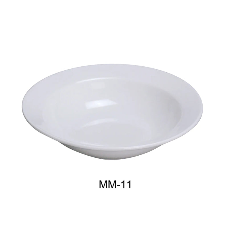Yanco MM-11 5 1/4" Fruit Bowl, Embossed Pattern Bone, White Durable China 5.5 Oz, Pack of 36 (3 Dz)