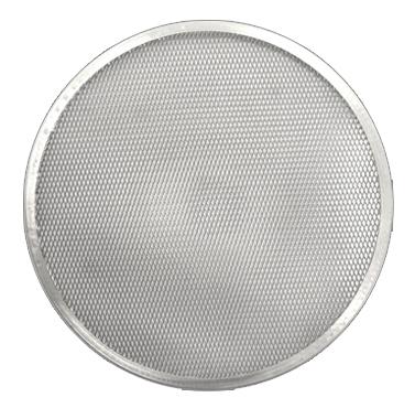heavy-duty seamless aluminum pizza screen for crisp pizza baking