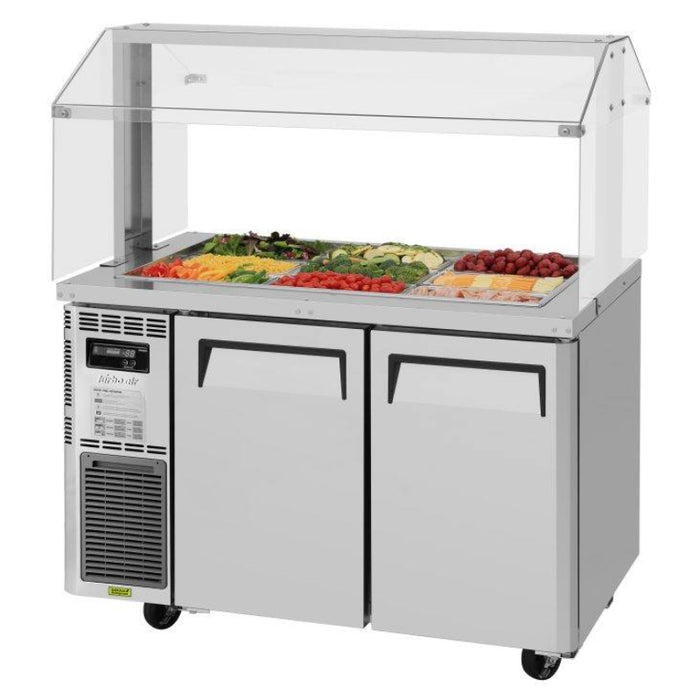 Turbo Air JBT-48-N Side Mount J Series Refrigerated Buffet Table with Two Sections 11.0 cu. ft