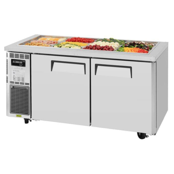 Turbo Air JBT-60-N Side Mount J Series Refrigerated Buffet Table with Two Sections 15.0 cu. ft