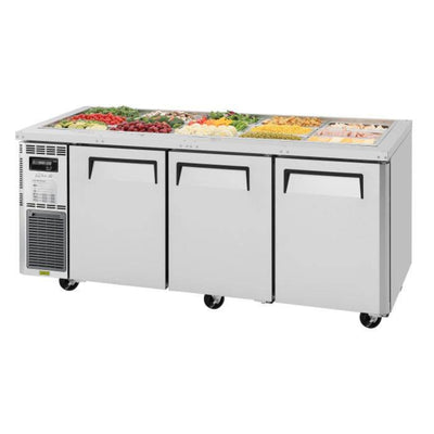 Turbo Air JBT-72-N Side Mount J Series Refrigerated Buffet Table with Three Sections 18.0 cu. ft