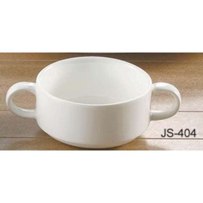 Yanco JS-404 Jersey 4" Bouillon Cup with Handle, 10 Oz, China (3Dz)