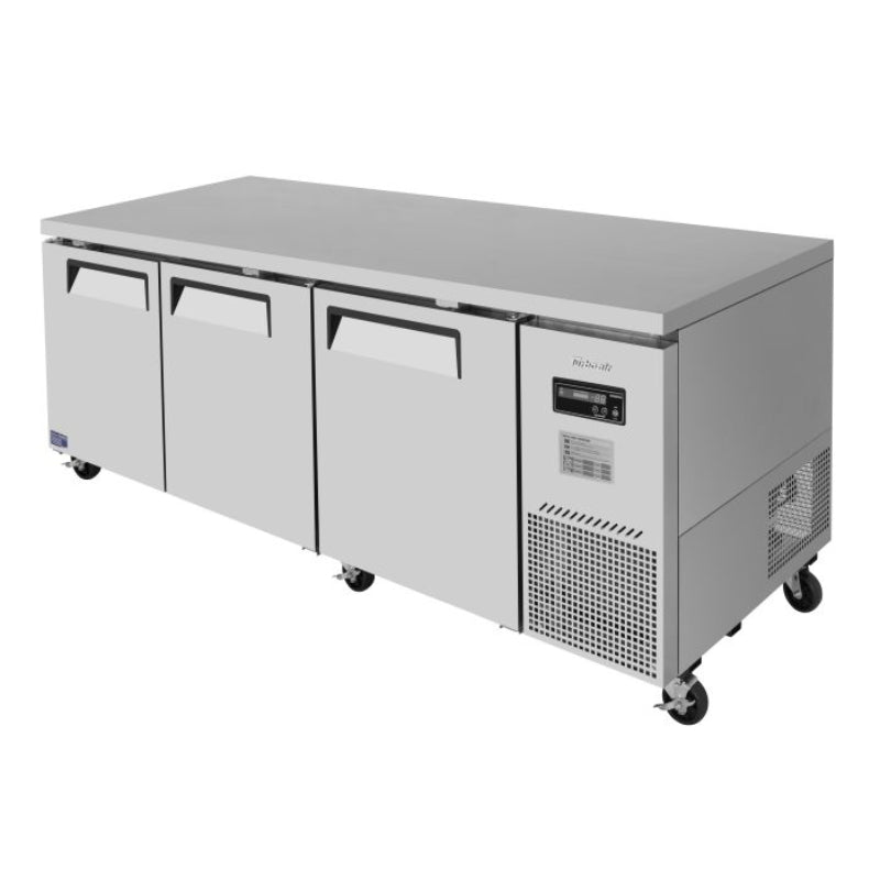 Turbo Air JUR-93D-N J Series Side Mount Undercounter Refrigerator Three Section, 30 cu. ft.