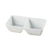 Yanco ML-729 10" X 5 1/2" X 2 5/8" Two Divided Tray, Super White, High Quality Porcelain 16 Oz Each, Pack of 24 (2 Dz)