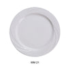 Yanco MM-21 12" Plate, Embossed Pattern Bone, White Durable China, Pack of 12 (1 Dz)
