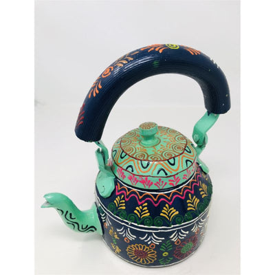 Tea kettle - Beautifully Hand Painted With Traditional Rajasthani/ Mughal Art/ Stone Design