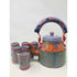 Tea kettle - Beautifully Hand Painted With Traditional Rajasthani/ Mughal Art/ Set Of Kettle & Chai Glass