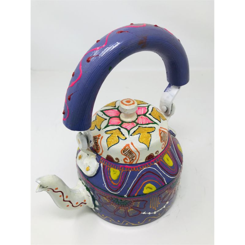 Tea kettle - Beautifully Hand Painted With traditional Rajasthani/ Mughal Art