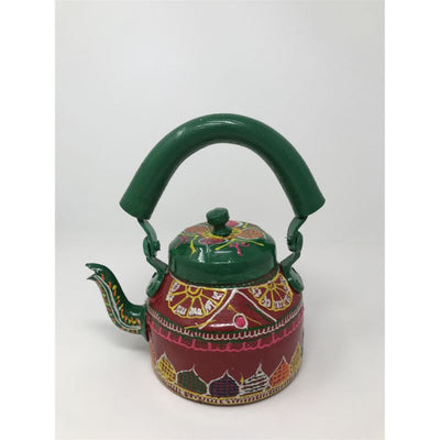 Tea kettle - Beautifully Hand Painted With traditional Rajasthani/ Mughal Art