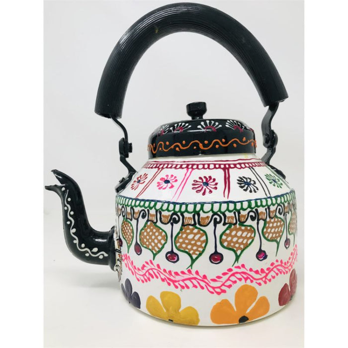 Tea kettle - Beautifully Hand Painted With Traditional Rajasthani/ Mughal Art/ Set of Kettle And Chai Glass