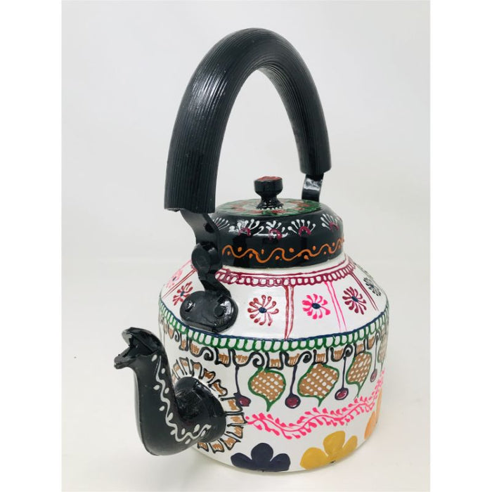 Tea kettle - Beautifully Hand Painted With Traditional Rajasthani/ Mughal Art/ Set of Kettle And Chai Glass