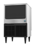 Compact commercial ice maker with 78 lbs built-in storage bin