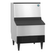 Compact undercounter commercial ice maker with 80 lb bin storage