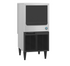 Compact air-cooled Hoshizaki ice maker producing crescent-shaped ice cubes