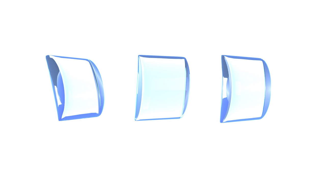 Crescent-shaped ice cubes made by Hoshizaki KM-301BAJ