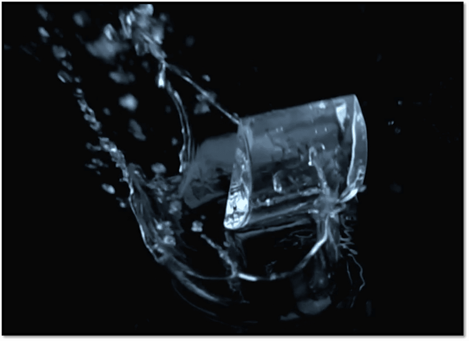 Commercial Hoshizaki ice machine producing crescent cubes