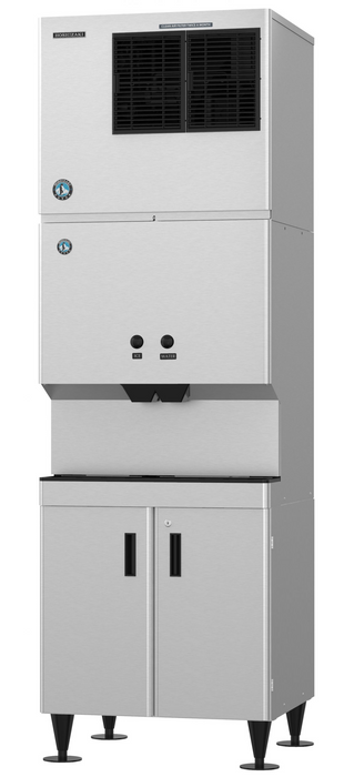 Seamless bin liner ice dispenser with foamed-in-place insulation