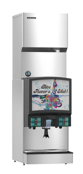 Stainless steel Hoshizaki KMS-1122MLJ Serenity Series ice maker for restaurants