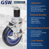 GSW KS5113 4-inch expanding stem caster with side brake