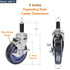 GSW KS6112 5-inch expanding stem caster with side brake