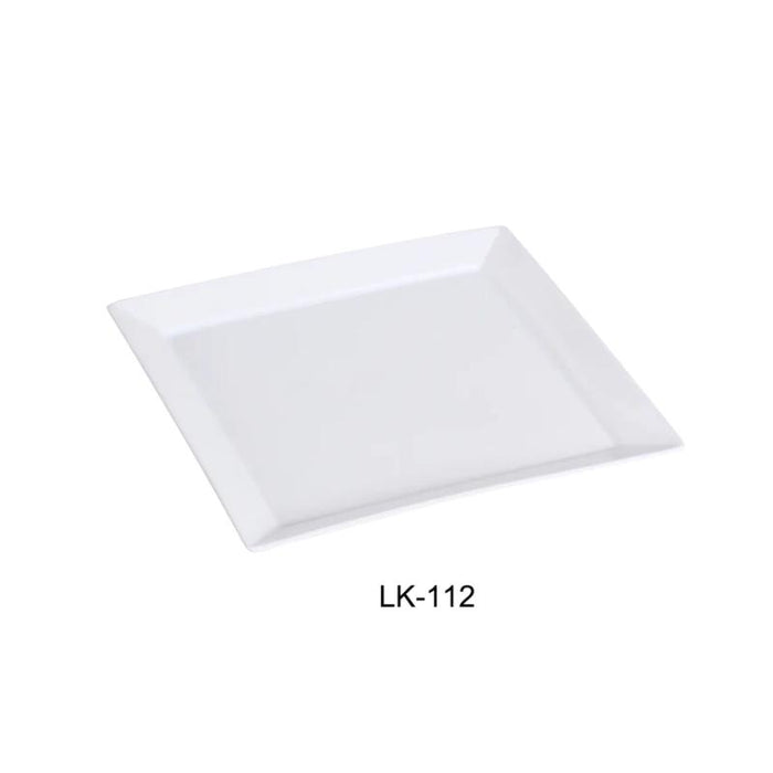 Yanco LK-112 Lion King 11.75″ Square Plate, China, Bone White (1Dz)