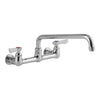 Krowne 12-812L Silver Series 8-Inch Center Wall-Mount Faucet with 12-Inch Swing Spout