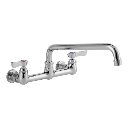 Krowne 12-812L Silver Series 8-Inch Center Wall-Mount Faucet with 12-Inch Swing Spout