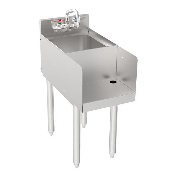 Krowne 18-12BD Silver Series Blender Dump Sink - 12"W x 22.5"D