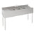 Krowne 18-53C Three Compartment Sink with Drainboards - 60
