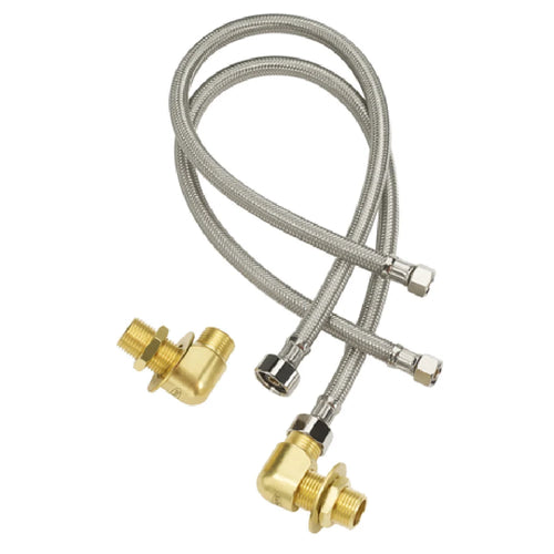 Krowne 21-193L Royal Series Flexible Water Line Kit with Heavy-Duty Wall Mounting Kit
