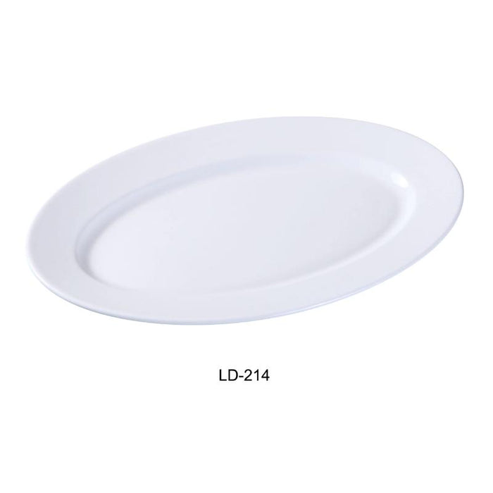 Yanco LD-214 Platter, Porcelain, Bone White (1Dz)