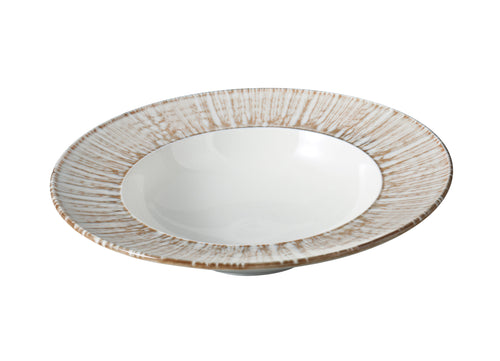 Yanco Legna Round Chinaware Soup & Pasta Plate Collection ( Pack Of 12 )
