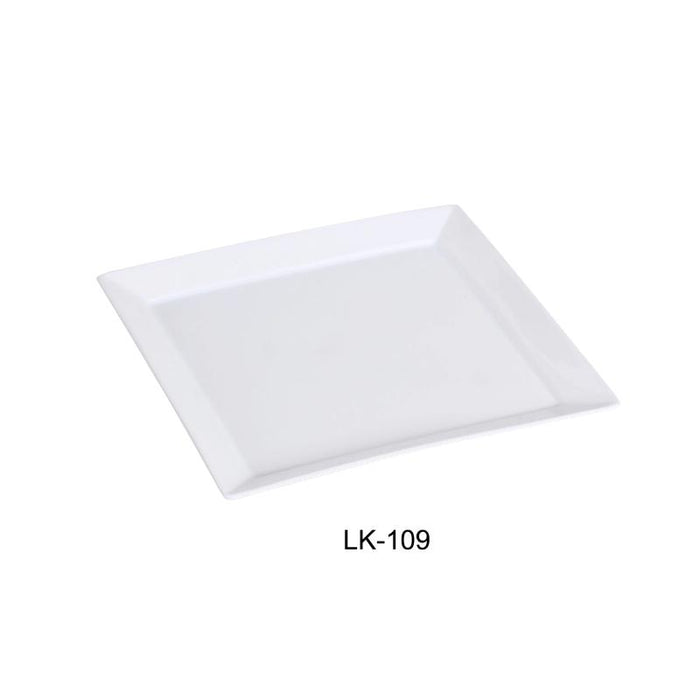 Yanco LK-109 9.25″ Square Plate, Porcelain, Bone White (2Dz)