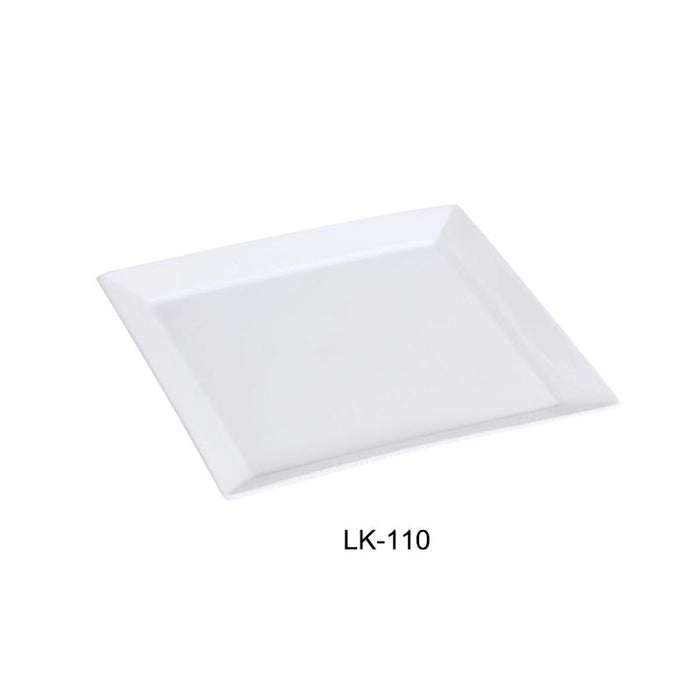 Yanco LK-110 10.25″ Square Plate, Porcelain, Bone White (2Dz)