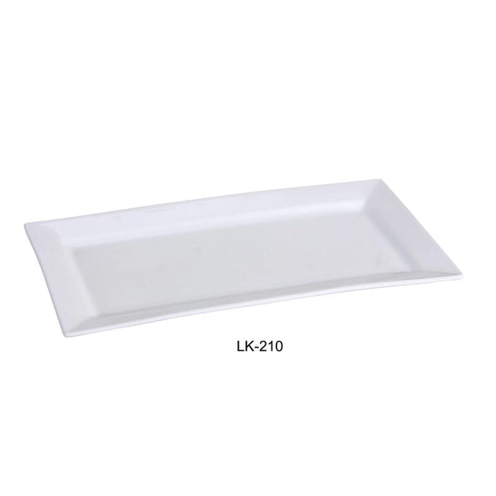 Yanco LK-210 Rectangular Plate Porcelain, Bone White (2Dz)