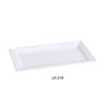 Yanco LK-218 Rectangular Plate, Porcelain, Bone White, Pack of 6