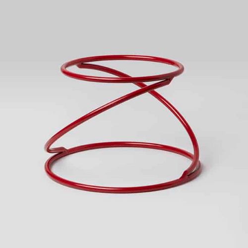 Modern red wrought iron pizza stand by American MetalCraft