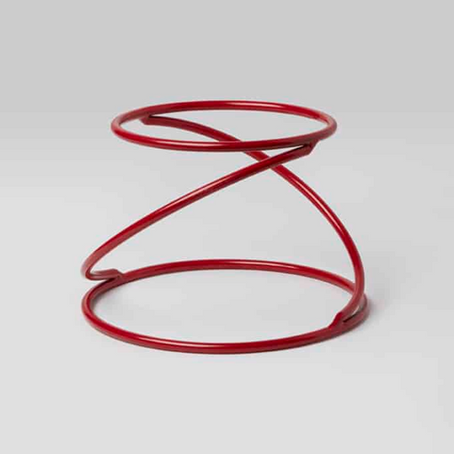 Modern red wrought iron pizza stand by American MetalCraft