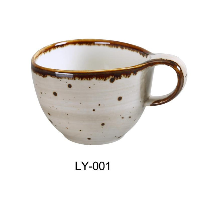 Yanco LY-001 Lyon Collection 4″ Coffee/Tea Cup 7 oz, Reactive Glaze (3Dz)