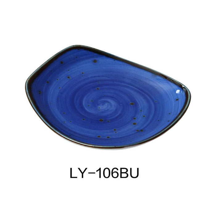 Yanco LY-106BU Lyon 5.75″ Plate, Reactive Glaze, Blue Color, (3Dz)