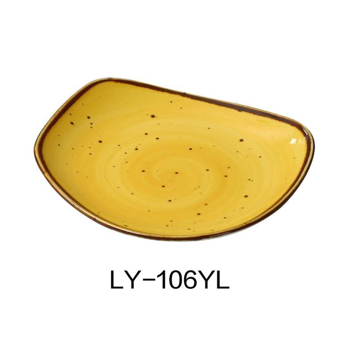 Yanco LY-106YL Lyon 5.75″ Plate, Reactive Glaze, Yellow Color, (3Dz)