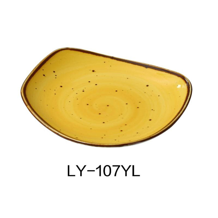 Yanco LY-107YL 7.25″ Plate, Reactive Glaze, Yellow Color, (3Dz)