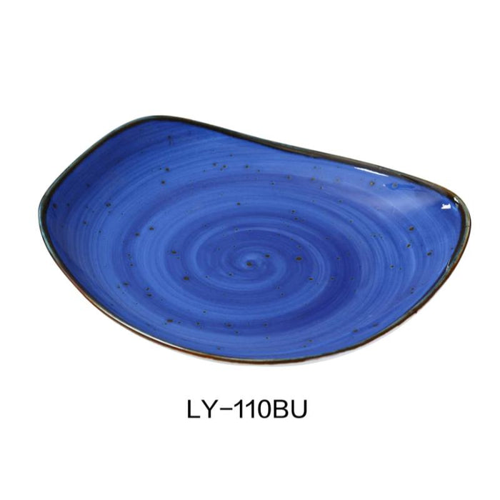 Yanco LY-110BU Lyon  Plate, Blue, Reactive Glaze, China, (1Dz)