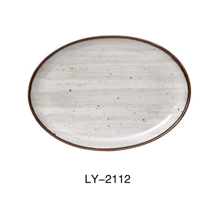 Yanco LY-2112 Lyon  COUPE PLATTER, Porcelain, Reactive Glaze (1Dz)