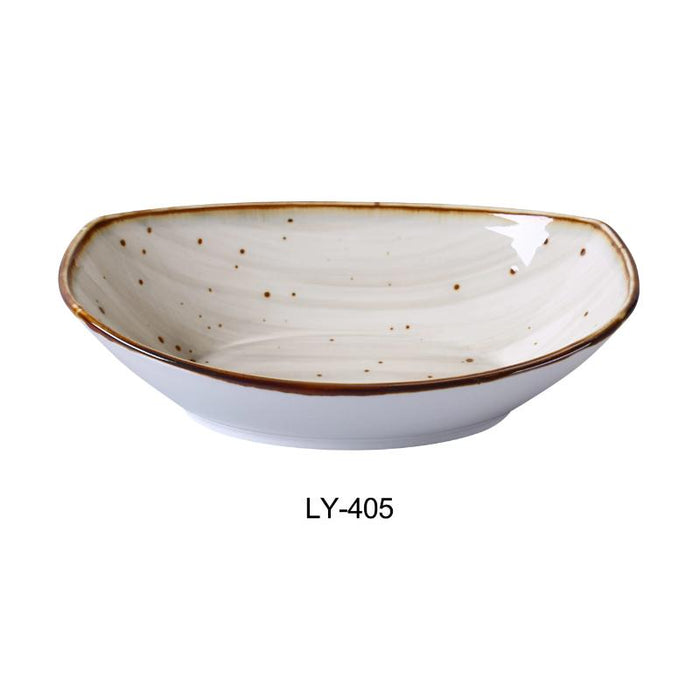 Yanco LY-405 Lyon Collection 5.5″ Small Oval Bowl 5 oz, Reactive Glaze (3Dz)