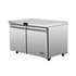 Stainless steel commercial undercounter refrigerator with dual doors