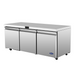 Commercial stainless steel undercounter refrigerator with triple doors