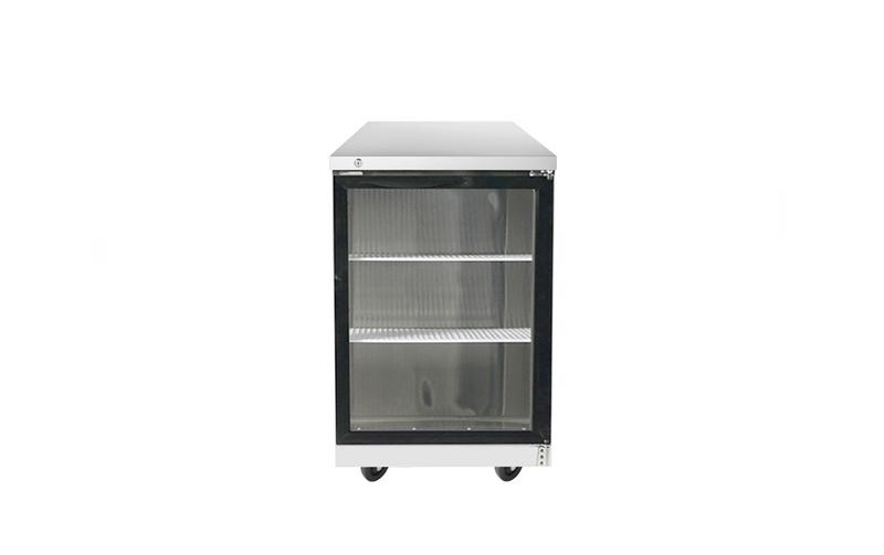 Atosa MBB23GGR 23″ stainless steel back bar cooler with glass door
