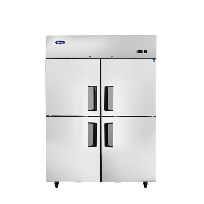 Atosa MBF8011GR Top Mount Reach-In Refrigerator with 4 Divided Doors – Commercial Stainless Steel Fridge