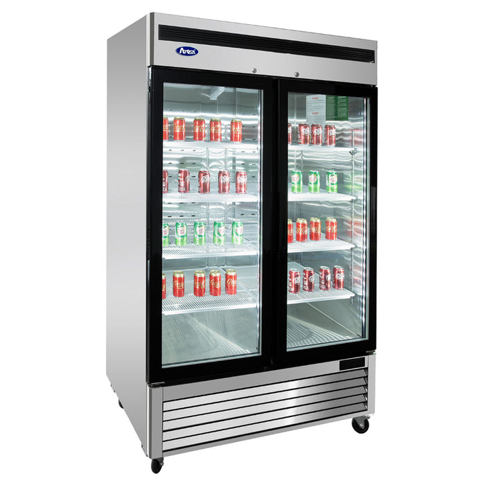 ATOSA MCF8707GR — Two (2) Glass Door Merchandiser Cooler